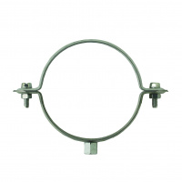 Collier Gouttière M7 Pas 150 pour Tube Ø110 Acier Zingué Blanc