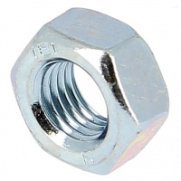 Écrou Hu M10 Pas 125 Acier Zingué Blanc DIN 934