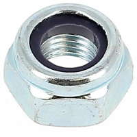 Écrou Nylstop M7 Pas 100 Acier Zingué Blanc DIN 985