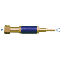 Raccord Anti Retour Stop Feu Oxygène pour Détendeur - Écrou 16X150 D - Douille 6,3X12/10X17 - Livré avec Colliers