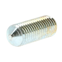 Vis Sans Tête Fendue Pointeau M2.5X4 Acier Zingué Blanc DIN 553