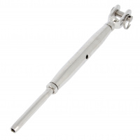 Ridoir à Chape + Embout à Sertir M5 Inox A4 pour Câble 2.5