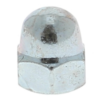 Écrou Borgne M8 Acier 6 Zingué Blanc DIN 1587