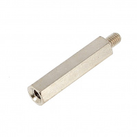Entretoise Hexagonale M2X6 Mâle/Femelle Laiton Nickelé