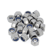 Sachet de 25 Écrous Nylstop M10 Inox A2 DIN 985