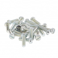 Sachet de 25 TC M3X8 Acier Zingué Blanc DIN 84