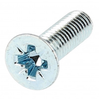 TF Pozidriv M2.5X4 Acier Zingué Blanc DIN 965
