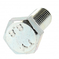 TH M6X16 Acier 8.8 Zingué Blanc Filetage Total DIN 933