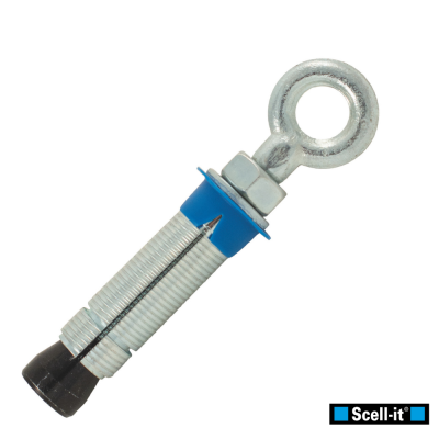 Cheville Métallique Multi-Matériaux Piton Œil M8 Acier Zingué Blanc