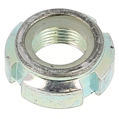 ECROU A ENCOCHES BAGUE NYLON M10 PAS 75 Z.BLANC