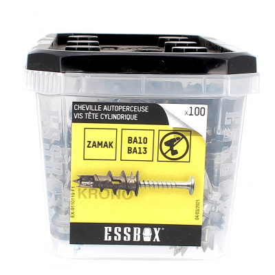 ESSBOX Chevilles Autoperceuses Zamak avec Vis TR
