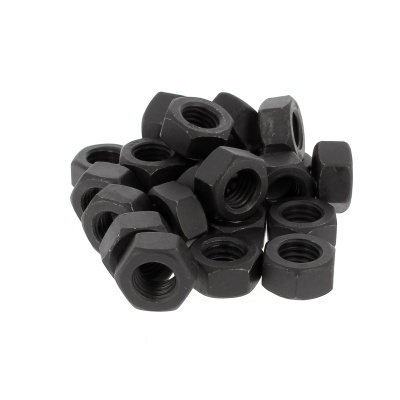 Sachet de 25 Écrous Hu M10 Acier 10 Noir DIN 934