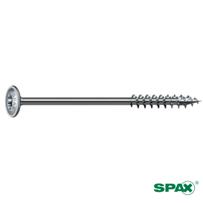 Vis à Bois SPAX à Embase T-STAR plus T30 6X140 Acier Cémenté Trempé WIROX avec Pointe 4CUT