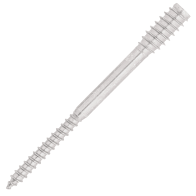 Vis Double Filet Tx25 M8X80 Acier Zingué Blanc