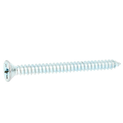 Vis Tôle Tête Fraisée Phillips Acier Zingué Blanc DIN 7982