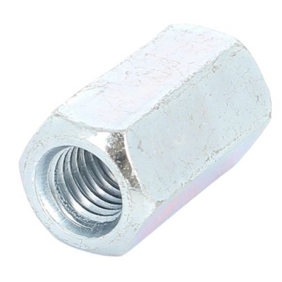 ECROU DE RALLONGE HEXAGONAL M12 3D Z.BLANC DIN 6334