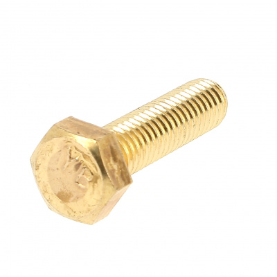 Testa esagonale ottone grezzo filetto totale Din 933
